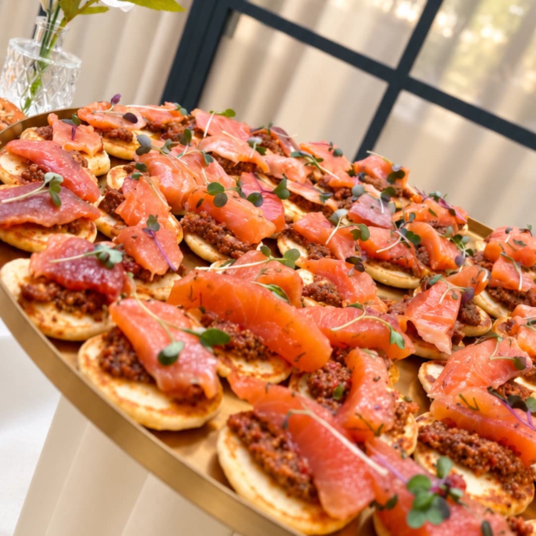 Menu : Blinis au saumon fumé